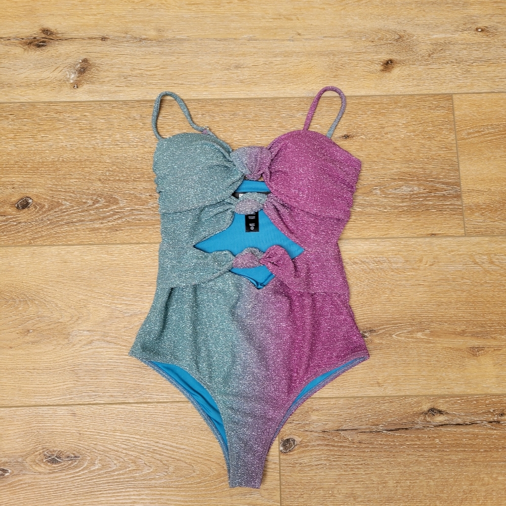 Beach Riot Karla Blue Purple Ombre One Piece Swimsuit - S/Small - New No Tags